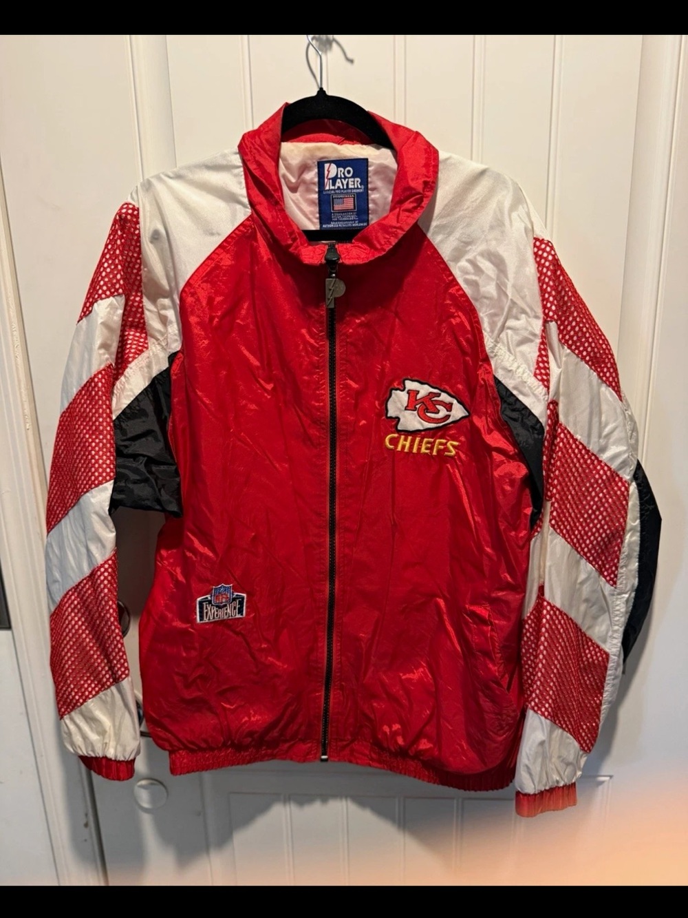 Vintage 90s Kansas City Chiefs Pro Player Windbreaker Jacket XL NFL Experience